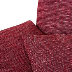 Fredriks Ecksofa Dulmen (mit Schlaffunktion) - Kunstleder/Strukturstoff - Longchair beidseitig montierbar - Schwarz / Rot -Wohnzimmermöbel boutique en ligne ecksofa palma mit schlaffunktion kunstleder strukturstoff schwarz rot 1150994