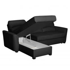 Modoform Ecksofa Parilla (mit Schlaffunktion) - Echtleder - Schwarz - Breite: 229 cm - Longchair davorstehend links -Wohnzimmermöbel boutique en ligne ecksofa parilla mit schlaffunktion echtleder longchair davorstehend links schwarz 239 cm 4383156