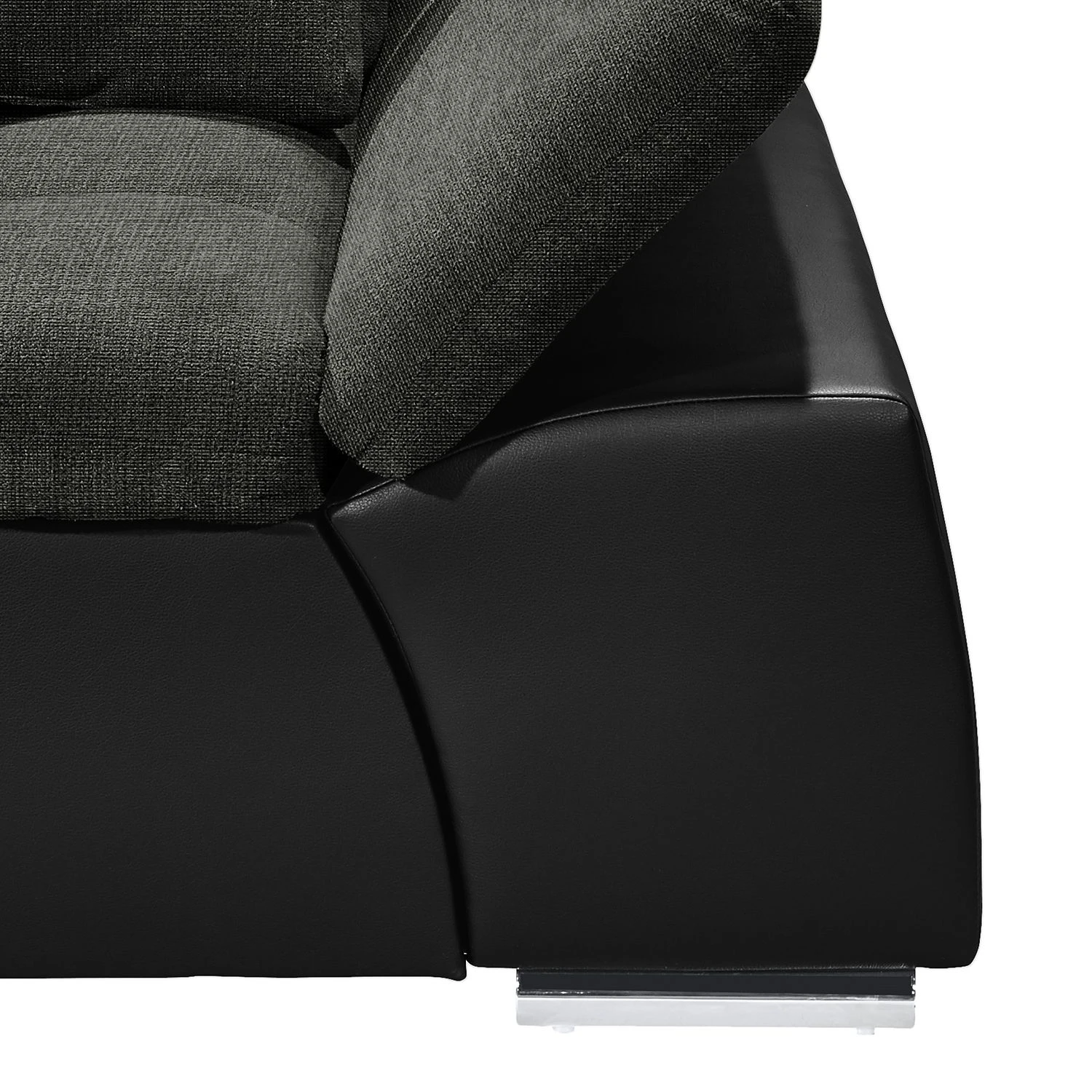 Fredriks Ecksofa Puntiro (mit Schlaffunktion) - Kunstleder / Webstoff - Kunstleder Lilo / Strukturstoff Satur: Schwarz / Anthrazit 6 Fredriks Ecksofa Puntiro (mit Schlaffunktion) - Kunstleder / Webstoff - Kunstleder Lilo / Strukturstoff Satur: Schwarz / Anthrazit – Bild 6