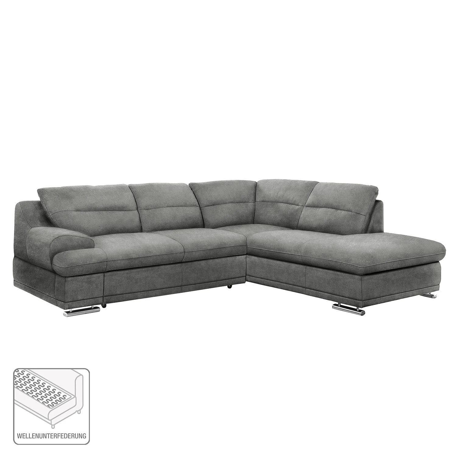 Cotta Ecksofa Rollin - Lichtgrau - Ottomane davorstehend rechts - Schlaffunktion - Bettkasten 2 Cotta Ecksofa Rollin - Lichtgrau - Ottomane davorstehend rechts - Schlaffunktion - Bettkasten – Bild 2