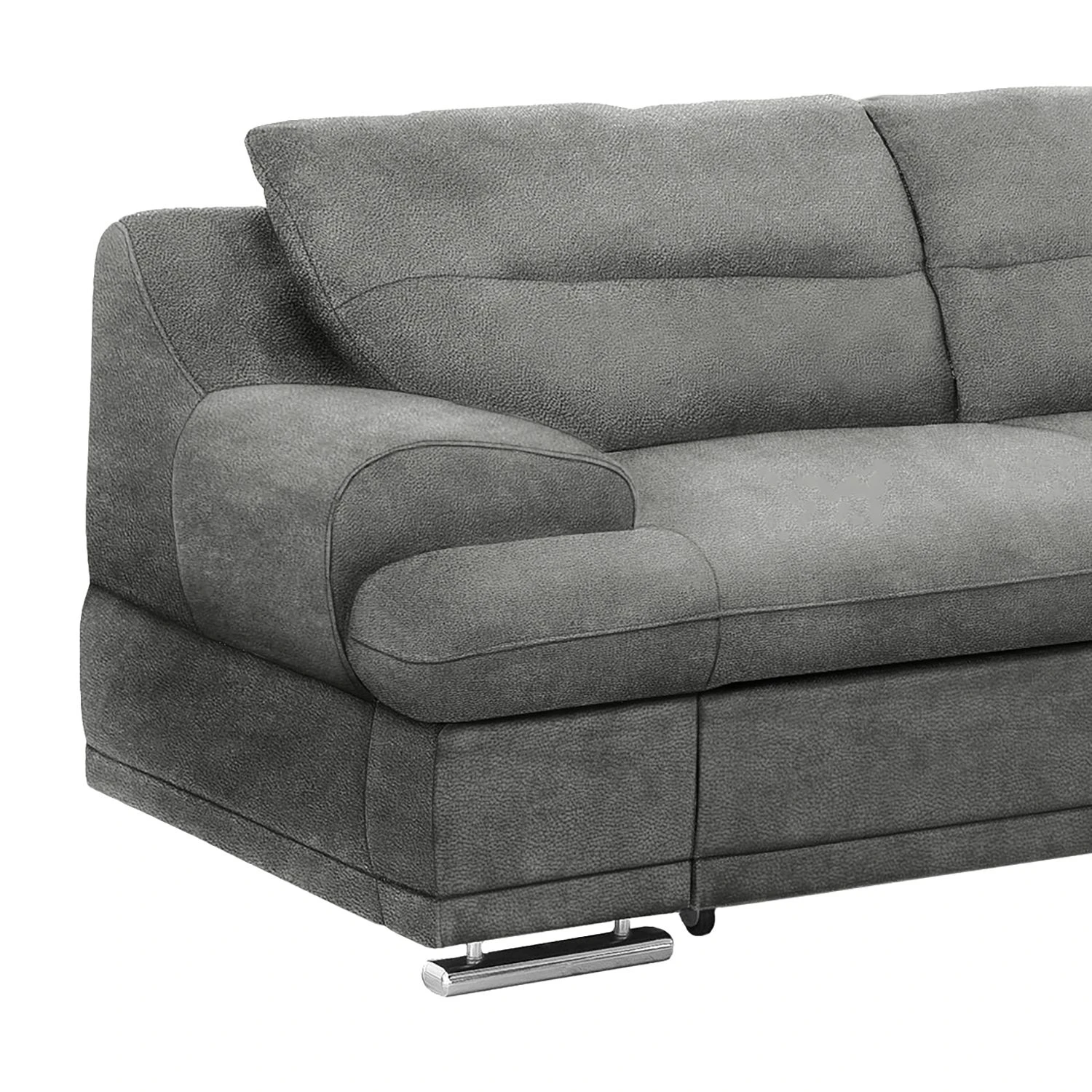 Cotta Ecksofa Rollin - Lichtgrau - Ottomane davorstehend rechts - Schlaffunktion - Bettkasten 4 Cotta Ecksofa Rollin - Lichtgrau - Ottomane davorstehend rechts - Schlaffunktion - Bettkasten – Bild 4