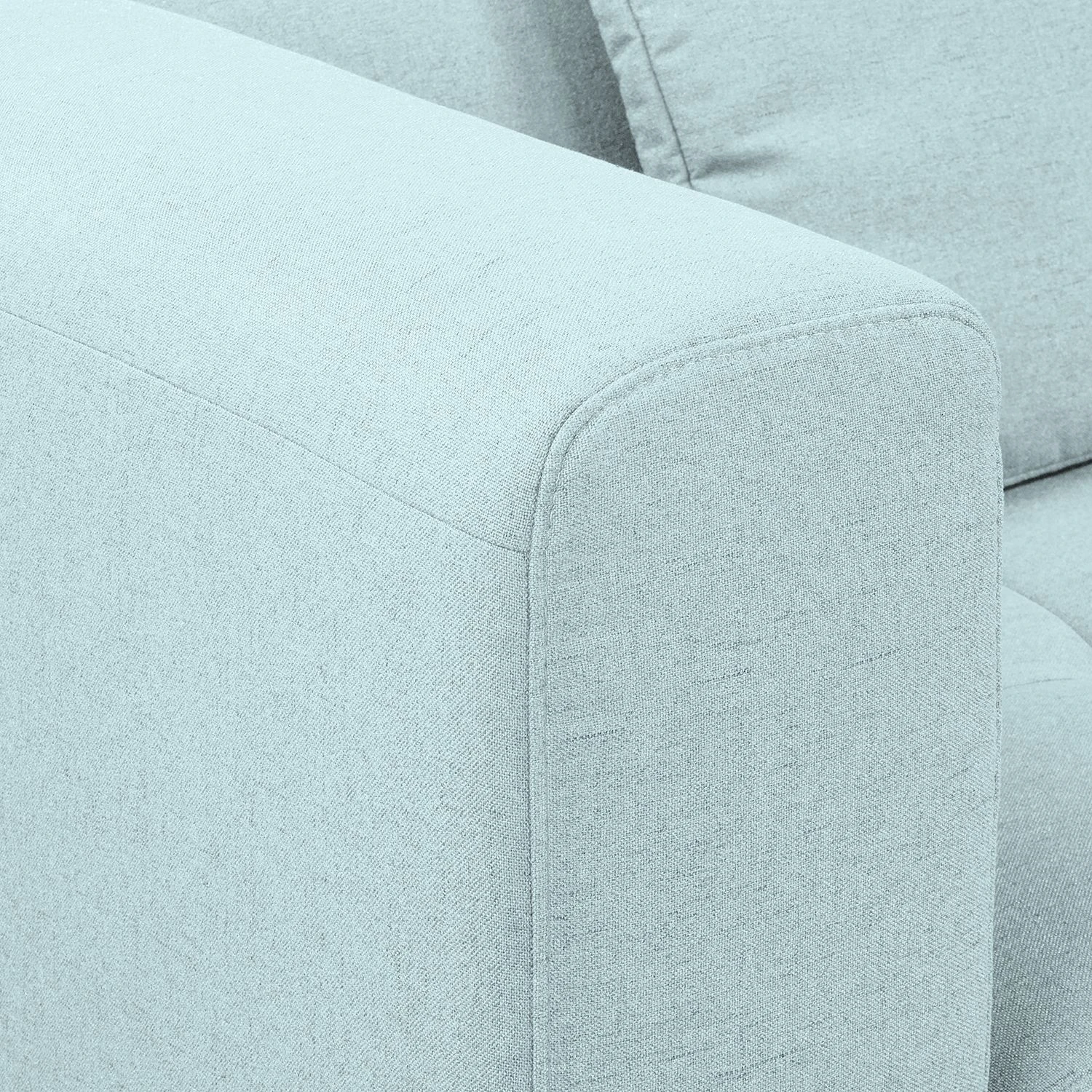 Fredriks Ecksofa Rosewood Webstoff - Pastellblau - Ottomane davorstehend rechts - Ohne Hocker 10 Fredriks Ecksofa Rosewood Webstoff - Pastellblau - Ottomane davorstehend rechts - Ohne Hocker – Bild 10