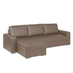 Fredriks Ecksofa Rosini I - mit Schlaffunktion / beidseitig montierbar - Echtleder - Schlamm -Wohnzimmermöbel boutique en ligne ecksofa rosini echtleder schlamm longchair links oder rechts montierbar 1332430
