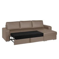 Fredriks Ecksofa Rosini I - mit Schlaffunktion / beidseitig montierbar - Echtleder - Schlamm -Wohnzimmermöbel boutique en ligne ecksofa rosini echtleder schlamm longchair links oder rechts montierbar 1332440