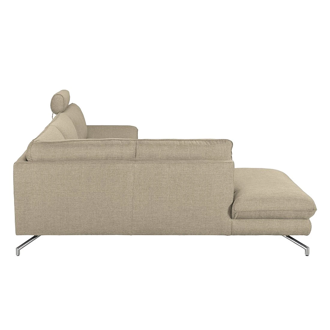 Loftscape Ecksofa Sharon - Webstoff Beige - Ottomane davorstehend links - Mit 2 Kopfstützen 6 Loftscape Ecksofa Sharon - Webstoff Beige - Ottomane davorstehend links - Mit 2 Kopfstützen – Bild 6