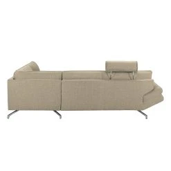 Loftscape Ecksofa Sharon - Webstoff Beige - Ottomane davorstehend rechts - Mit 2 Kopfstützen -Wohnzimmermöbel boutique en ligne ecksofa sharon webstoff beige ottomane davorstehend rechts 414035