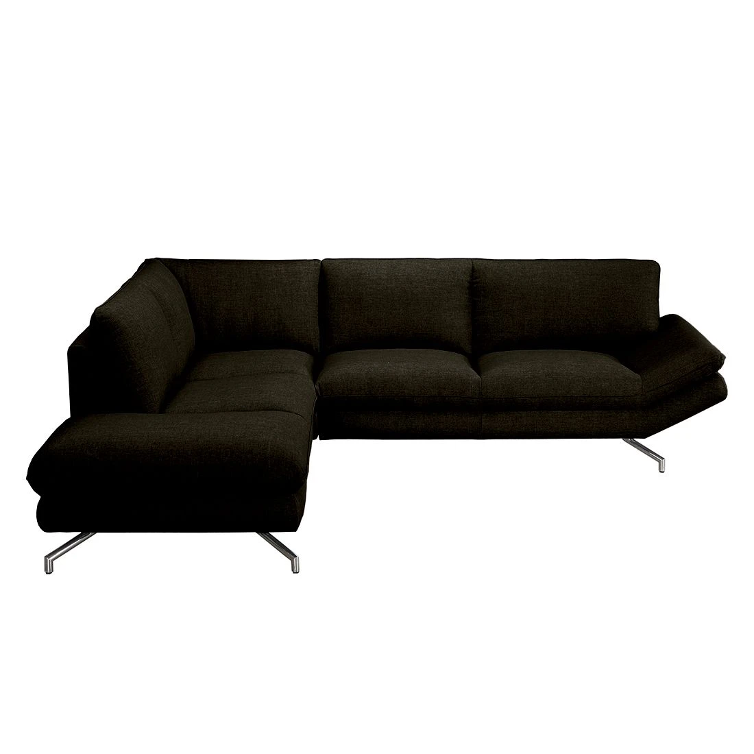 Loftscape Ecksofa Sharon - Webstoff Braun-Schwarz - Ottomane davorstehend links - Ohne Kopfstützen 2 Loftscape Ecksofa Sharon - Webstoff Braun-Schwarz - Ottomane davorstehend links - Ohne Kopfstützen – Bild 2