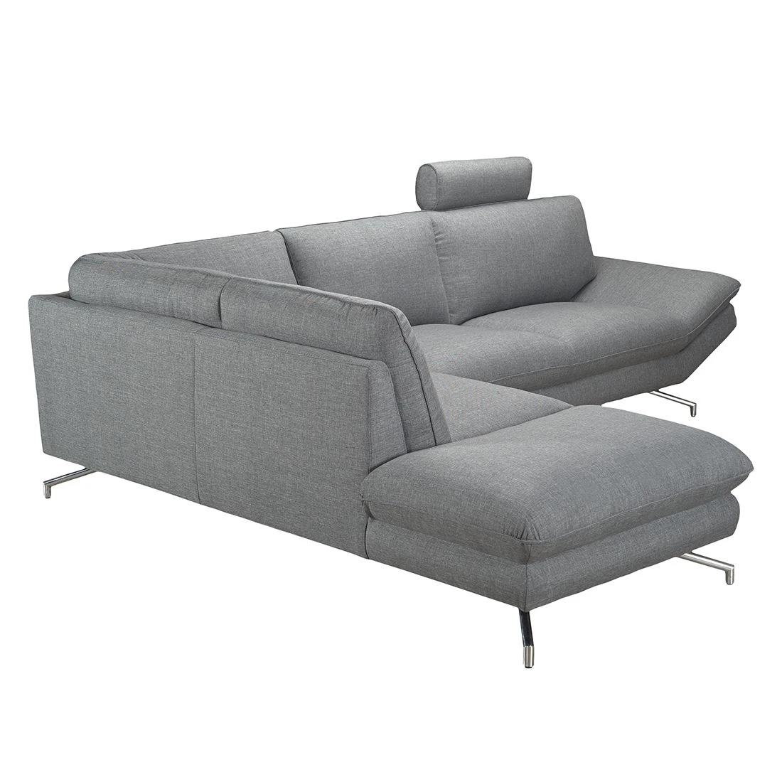 Loftscape Ecksofa Sharon - Webstoff Grau - Ottomane davorstehend links - Mit 2 Kopfstützen 5 Loftscape Ecksofa Sharon - Webstoff Grau - Ottomane davorstehend links - Mit 2 Kopfstützen – Bild 5
