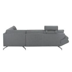 Loftscape Ecksofa Sharon - Webstoff Grau - Ottomane davorstehend rechts - Mit 2 Kopfstützen -Wohnzimmermöbel boutique en ligne ecksofa sharon webstoff grau ottomane davorstehend rechts 414266