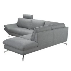 Loftscape Ecksofa Sharon - Webstoff Grau - Ottomane davorstehend rechts - Mit 2 Kopfstützen -Wohnzimmermöbel boutique en ligne ecksofa sharon webstoff grau ottomane davorstehend rechts 414270
