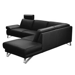 Loftscape Ecksofa Silvano - Mit Kopfstütze -Wohnzimmermöbel boutique en ligne ecksofa silvano echtleder schwarz ottomane davorstehend rechts 444107