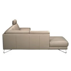 Loftscape Ecksofa Silvano - Kunstleder Taupe - Ottomane davorstehend links - mit 1 Kopfstütze -Wohnzimmermöbel boutique en ligne ecksofa silvano kunstleder taupe ottomane davorstehend links 443795