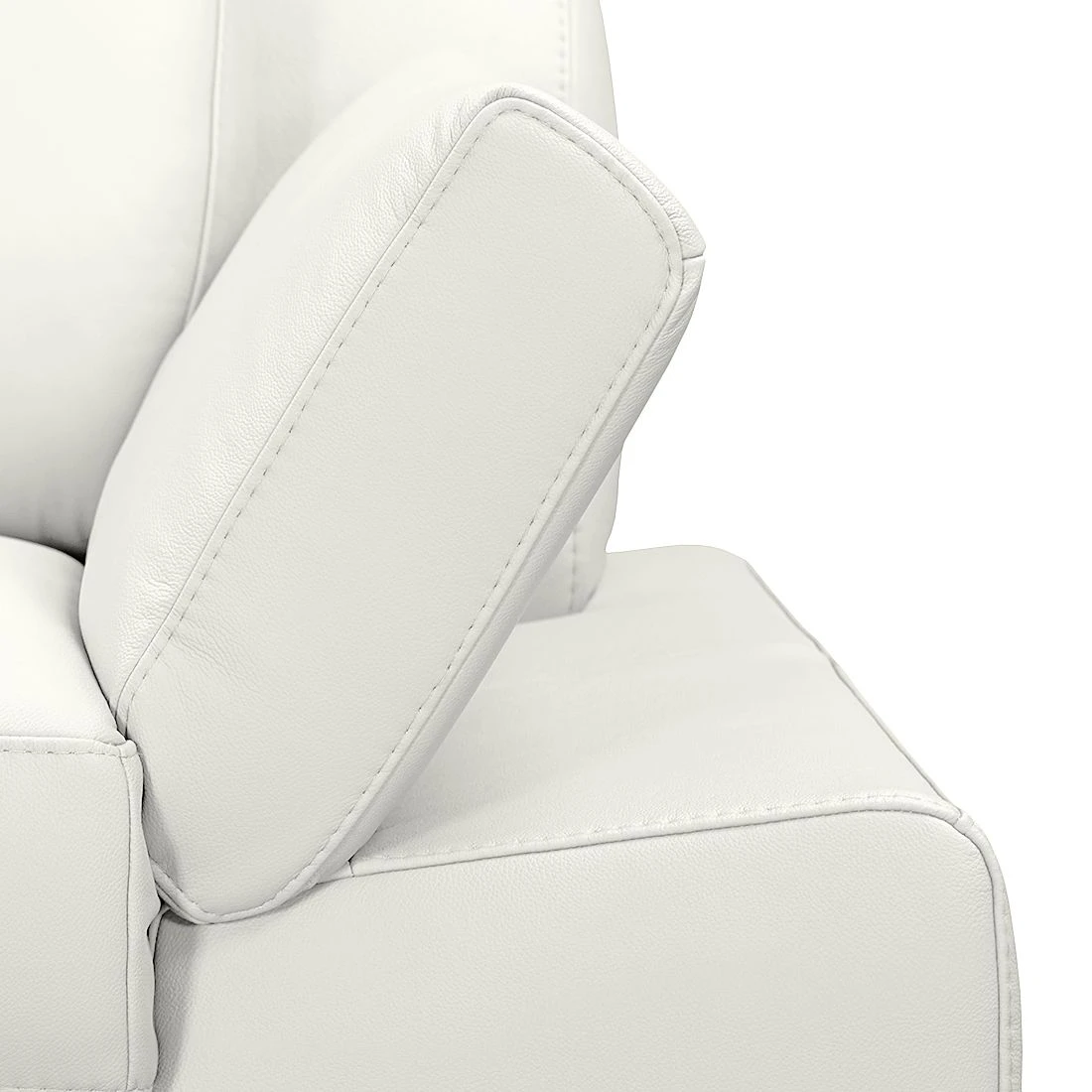 Loftscape Ecksofa Silvano - Kunstleder Weiß - Ottomane davorstehend links - Mit 1 Kopfstütze 4 Loftscape Ecksofa Silvano - Kunstleder Weiß - Ottomane davorstehend links - Mit 1 Kopfstütze – Bild 4