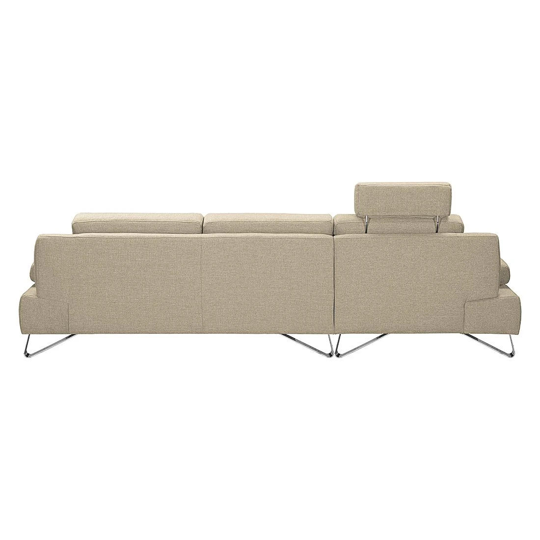 Loftscape Ecksofa Silvano - Webstoff Beige - Longchair davorstehend links - mit 1 Kopfstütze 3 Loftscape Ecksofa Silvano - Webstoff Beige - Longchair davorstehend links - mit 1 Kopfstütze – Bild 3
