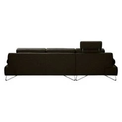 Loftscape Ecksofa Silvano - Webstoff Braun-Schwarz - Longchair davorstehend links - mit 1 Kopfstütze -Wohnzimmermöbel boutique en ligne ecksofa silvano webstoff braun schwarz longchair davorstehend links 514194