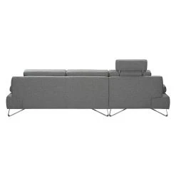 Loftscape Ecksofa Silvano - Webstoff Grau - Longchair davorstehend links - Mit 1 Kopfstütze -Wohnzimmermöbel boutique en ligne ecksofa silvano webstoff grau longchair davorstehend links 514211