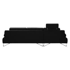Loftscape Ecksofa Silvano - Webstoff Schwarz - Longchair davorstehend links - ohne Kopfstütze -Wohnzimmermöbel boutique en ligne ecksofa silvano webstoff schwarz longchair davorstehend links 514173