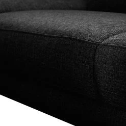 Loftscape Ecksofa Silvano - Webstoff Schwarz - Longchair davorstehend links - ohne Kopfstütze -Wohnzimmermöbel boutique en ligne ecksofa silvano webstoff schwarz longchair davorstehend links 514178