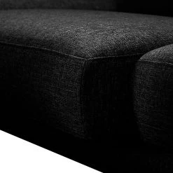 Loftscape Ecksofa Silvano - Webstoff Schwarz - Longchair davorstehend links - ohne Kopfstütze -Wohnzimmermöbel boutique en ligne ecksofa silvano webstoff schwarz longchair davorstehend links 514179