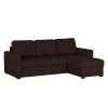 Loftscape Ecksofa Venezia - (mit Schlaffunktion / beidseitig montierbar) Kunstleder - Braun