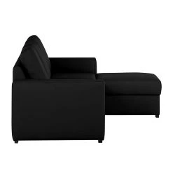 Loftscape Ecksofa Venezia - (mit Schlaffunktion / beidseitig montierbar) Kunstleder - Schwarz -Wohnzimmermöbel boutique en ligne ecksofa venezia mit schlaffunktion kunstleder schwarz 257543