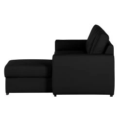 Loftscape Ecksofa Venezia - (mit Schlaffunktion / beidseitig montierbar) Kunstleder - Schwarz -Wohnzimmermöbel boutique en ligne ecksofa venezia mit schlaffunktion kunstleder schwarz 257547