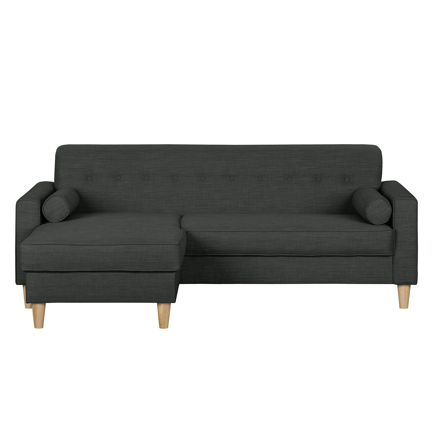 Mørteens Ecksofa Viona I Webstoff - Stoff Meda: Anthrazit - Longchair davorstehend links 4 Mørteens Ecksofa Viona I Webstoff - Stoff Meda: Anthrazit - Longchair davorstehend links – Bild 4