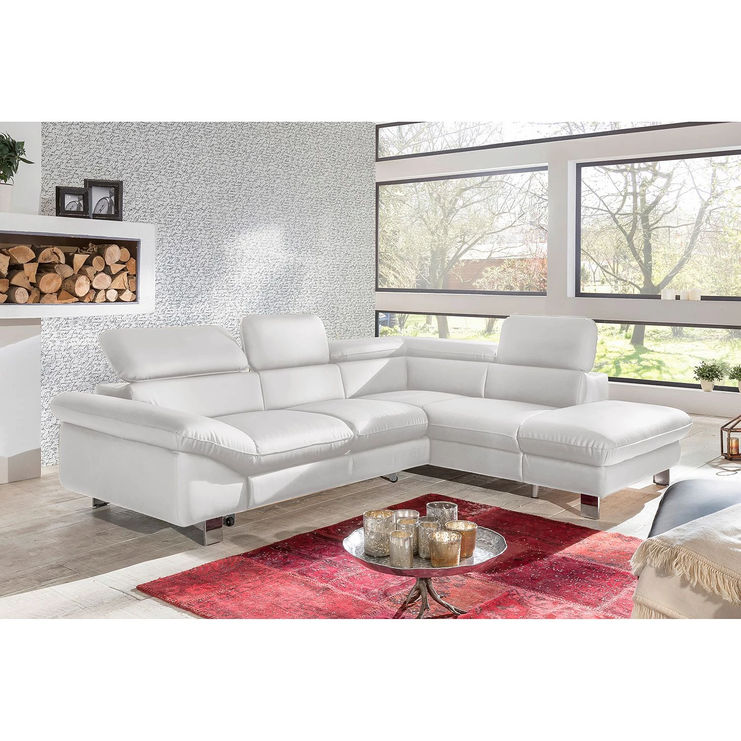 Cotta Ecksofa Waiho Kunstleder - Weiß - Longchair davorstehend rechts - Relaxfunktion - Bettkasten - Schlaffunktion 3 Cotta Ecksofa Waiho Kunstleder - Weiß - Longchair davorstehend rechts - Relaxfunktion - Bettkasten - Schlaffunktion – Bild 3