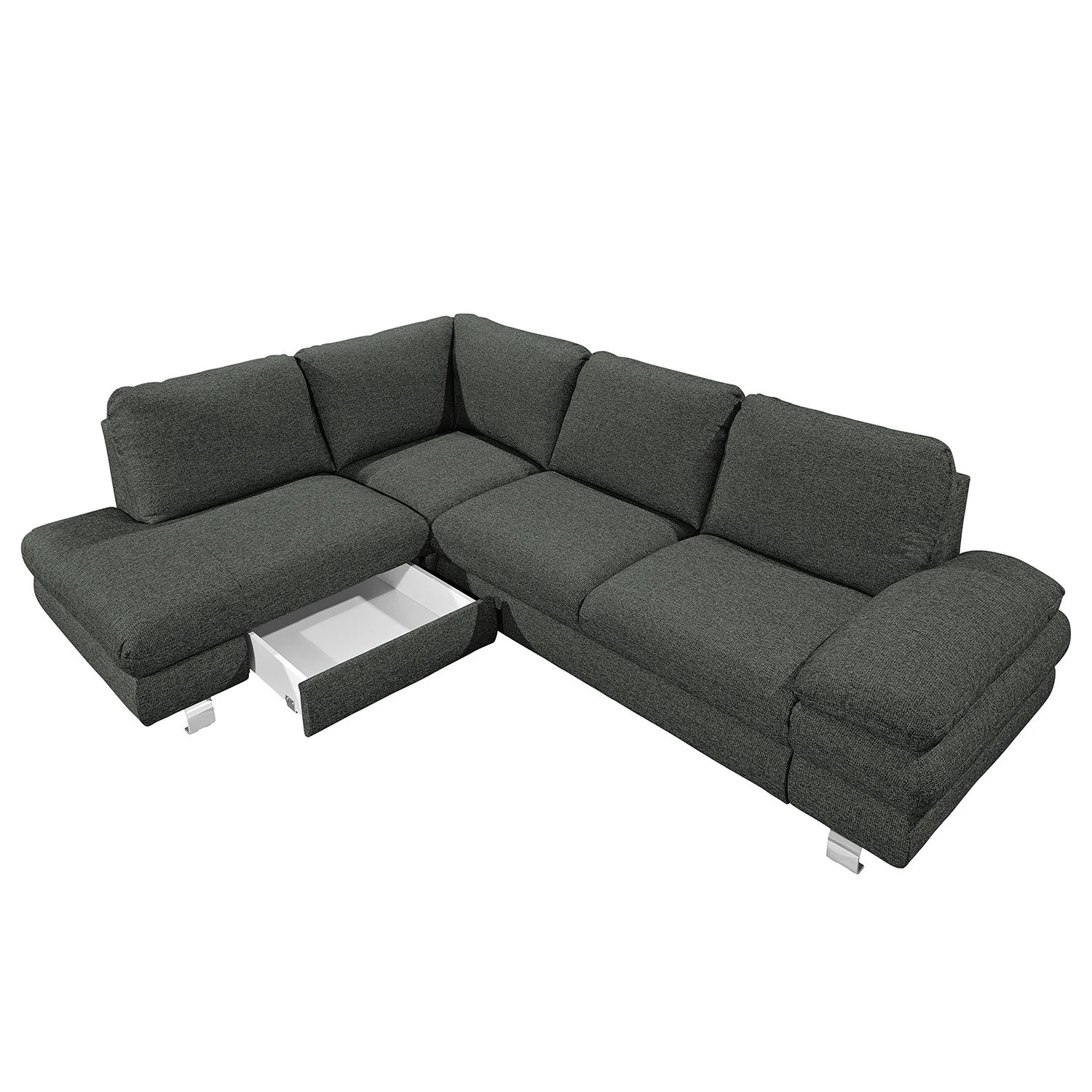Loftscape Ecksofa Wasillas Webstoff - Anthrazit - Longchair davorstehend links - Bettkasten - Schlaffunktion 9 Loftscape Ecksofa Wasillas Webstoff - Anthrazit - Longchair davorstehend links - Bettkasten - Schlaffunktion – Bild 9