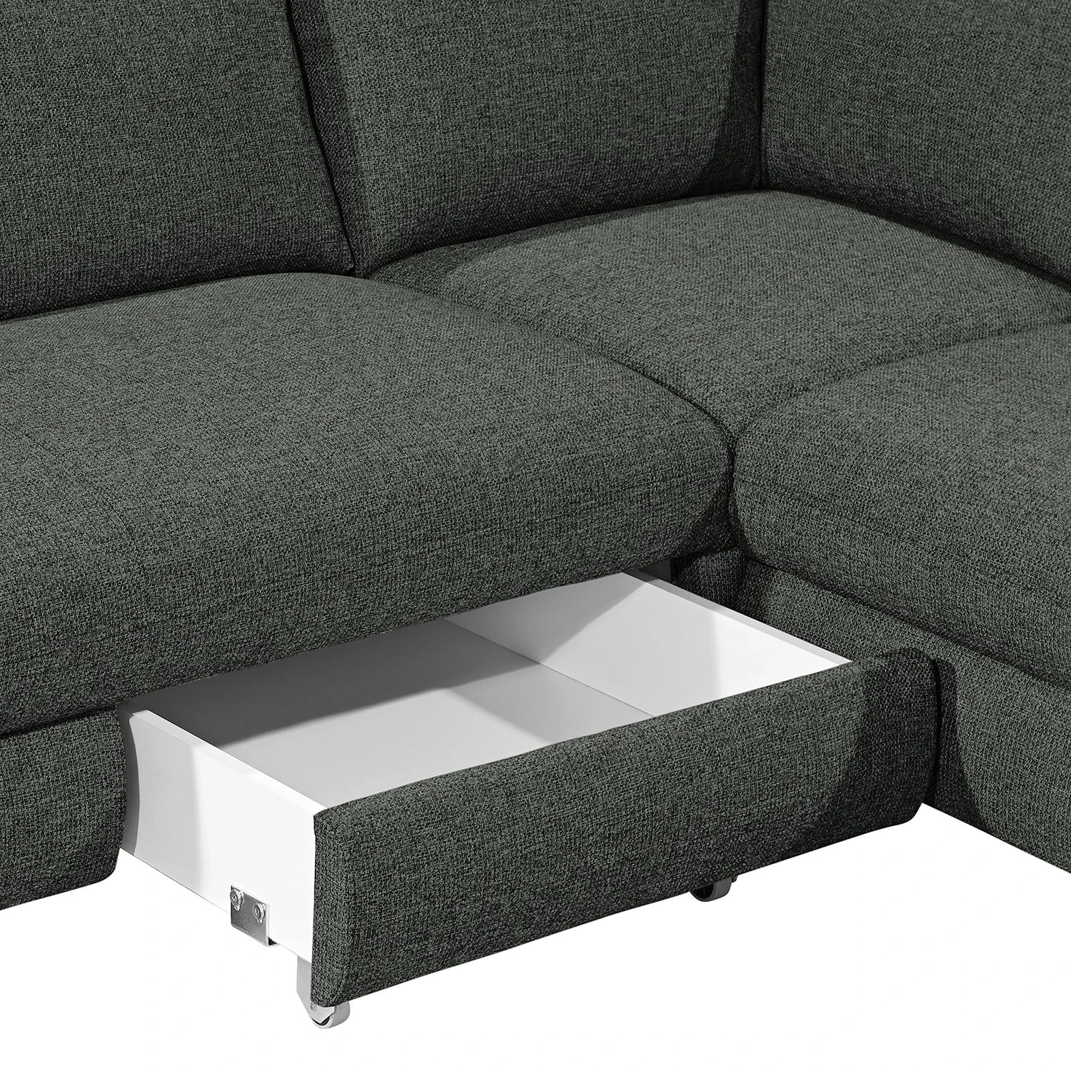 Loftscape Ecksofa Wasillas Webstoff - Anthrazit - Longchair davorstehend links - Bettkasten - Schlaffunktion 14 Loftscape Ecksofa Wasillas Webstoff - Anthrazit - Longchair davorstehend links - Bettkasten - Schlaffunktion – Bild 14