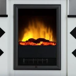 Montreux Elektrokamin Calabria - BrilliantWeiß/Schwarz -Wohnzimmermöbel boutique en ligne elektrokamin calabria brilliantweiss schwarz 1923634