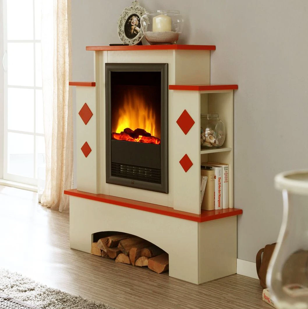 Montreux Elektrokamin Calabria - Cremeweiß/Terrakotta 2 Montreux Elektrokamin Calabria - Cremeweiß/Terrakotta – Bild 2