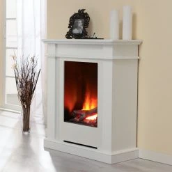 Montreux Elektrokamin Dunwich - Brilliantweiß -Wohnzimmermöbel boutique en ligne elektrokamin dunwich brilliantweiss 4136000