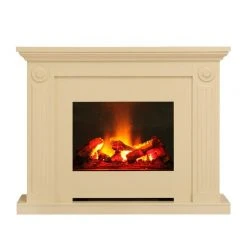 Montreux Elektrokamin Ferla - Cremeweiß -Wohnzimmermöbel boutique en ligne elektrokamin ferla cremeweiss 3476193