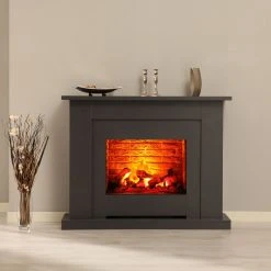 Montreux Elektrokamin Suares - Schiefer Dekor -Wohnzimmermöbel boutique en ligne elektrokamin suares schiefer dekor 3478109