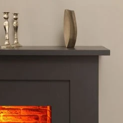 Montreux Elektrokamin Suares - Schiefer Dekor -Wohnzimmermöbel boutique en ligne elektrokamin suares schiefer dekor 3478121