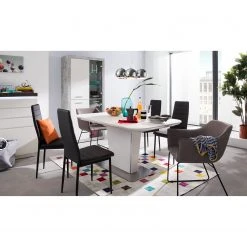 Fredriks Kommode Namona I - Inkl. Beleuchtung - Beton Dekor / Weiß 11 Fredriks Kommode Namona I - Inkl. Beleuchtung - Beton Dekor / Weiß -Wohnzimmermöbel boutique en ligne esstisch apanas mit ausziehfunktion glas edelstahl matt weiss edelstahl 180 x 95 cm 5153344