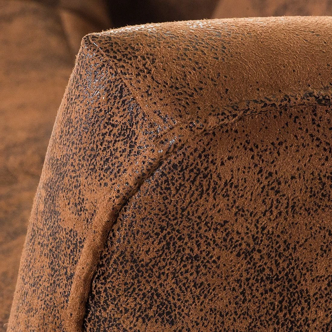 Ars manufacti Ohrensessel Naru - Antiklederoptik Braun - Stoff Bena Braun 8 Ars manufacti Ohrensessel Naru - Antiklederoptik Braun - Stoff Bena Braun – Bild 8