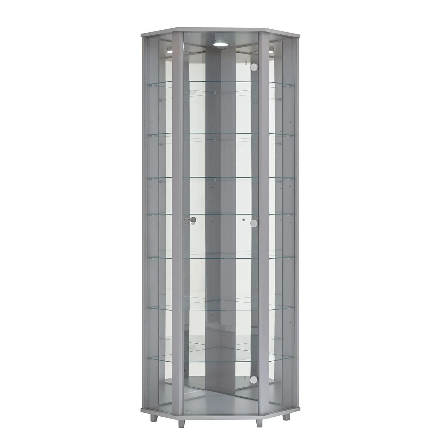 Fredriks Eckvitrine Amalia II - Silber 1 Fredriks Eckvitrine Amalia II - Silber