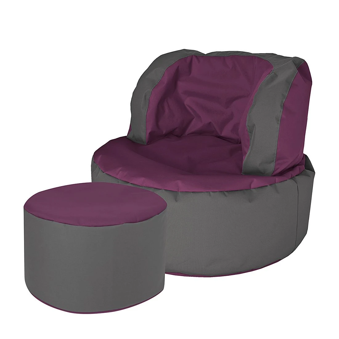 SITTING POINT Fußhocker Bebop Scuba - Aubergine 2 SITTING POINT Fußhocker Bebop Scuba - Aubergine – Bild 2