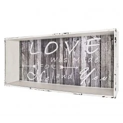 Home Design Hängeregal Alexis - Anthrazit / Vintage Weiß