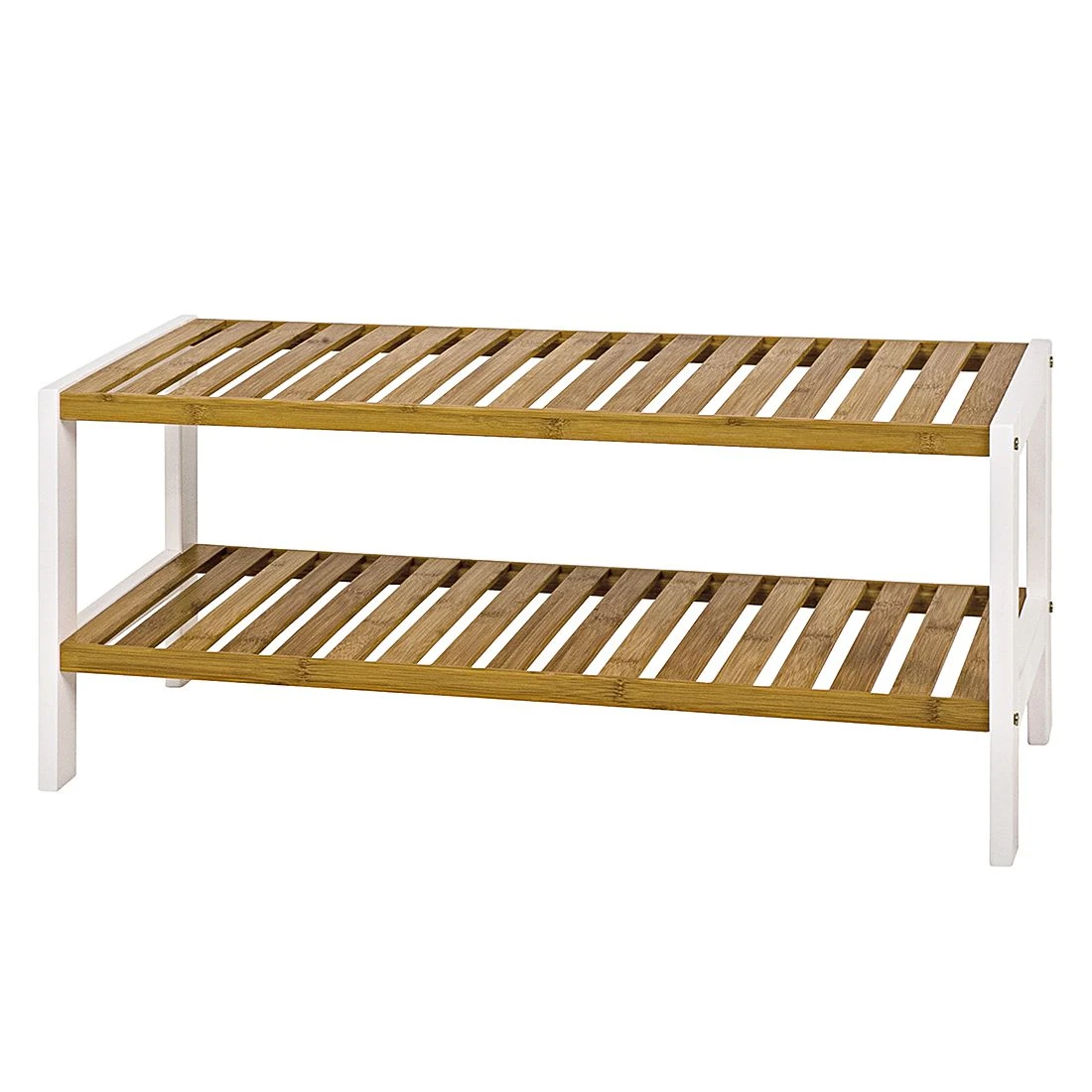 Home Design Regal Ilona I - Weiß / Bambus 1 Home Design Regal Ilona I - Weiß / Bambus