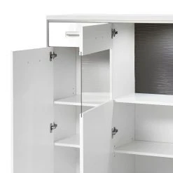 Loftscape Highboard Arco I - Hochglanz Weiß / Grau 11 Loftscape Highboard Arco I - Hochglanz Weiß / Grau -Wohnzimmermöbel boutique en ligne highboard arco i hochglanz weiss grau 4710788