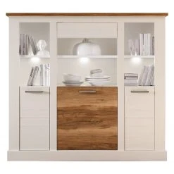 Trendteam Highboard Inuvik II - Pinie Hell Dekor / Nußbaum Dekor - Ohne Beleuchtung -Wohnzimmermöbel boutique en ligne highboard inuvik ii pinie hell dekor nussbaum dekor mit beleuchtung 2124154