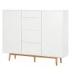 Mørteens Sideboard Lindholm IV - Weiß - Höhe: 128 cm