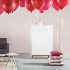 Mørteens Highboard Lindholm I - Weiß -Wohnzimmermöbel boutique en ligne highboard lindholm weiss dekor eiche massiv 3664825