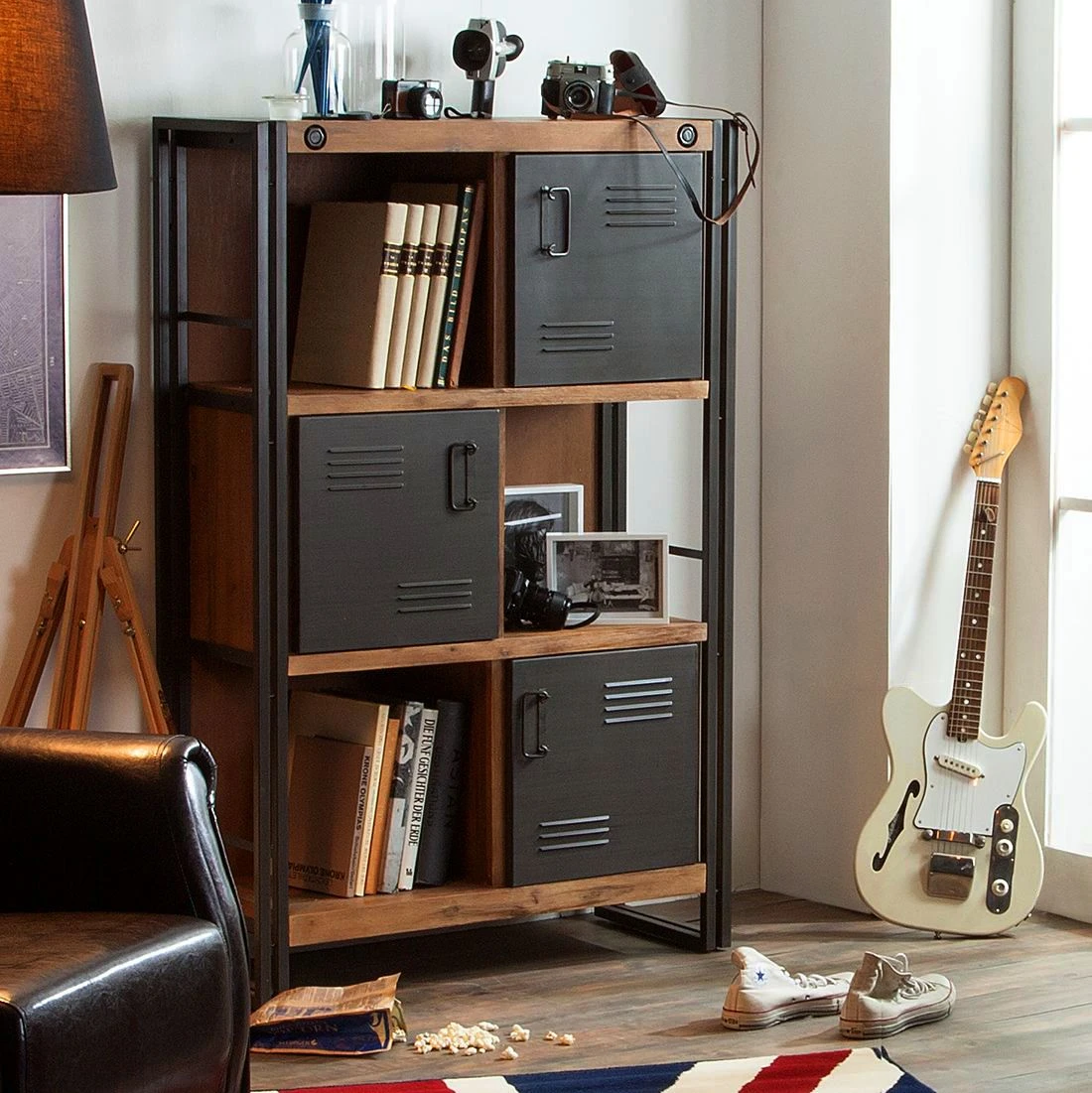 Ars manufacti Hochkommode Manchester - Akazie massiv / Metall - Akazie / Anthrazit 5 Ars manufacti Hochkommode Manchester - Akazie massiv / Metall - Akazie / Anthrazit – Bild 5