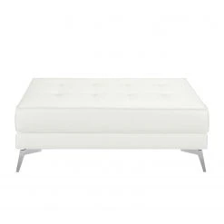 Loftscape Hockerbank Walden Echtleder - Weiß