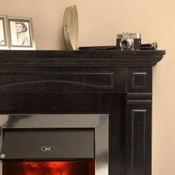 Montreux Elektrokamin Houston - Schwarz-Grau marmoriert -Wohnzimmermöbel boutique en ligne houston elektrokamin schwarz grau marmoriert 4168468