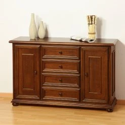 Montreux Kommode Arabella - Ayous teilmassiv - Antikbraun -Wohnzimmermöbel boutique en ligne kommode arabella tulpenbaum teilmassiv antik gebeizt lackiert 1429590